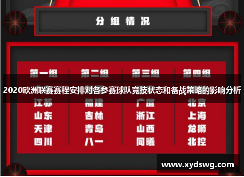 2020欧洲联赛赛程安排对各参赛球队竞技状态和备战策略的影响分析